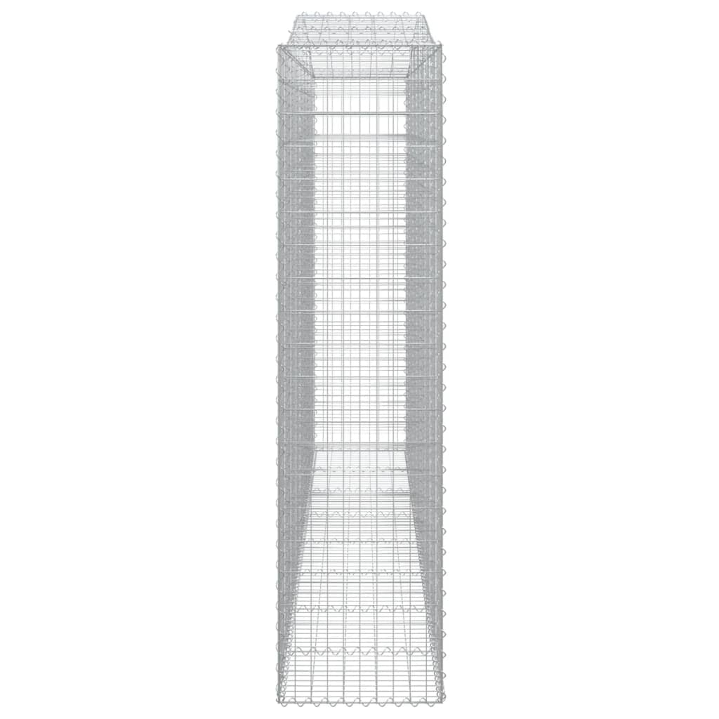 vidaXL Coșuri gabion arcuite, 7 buc 400x50x200/220 cm, fier galvanizat