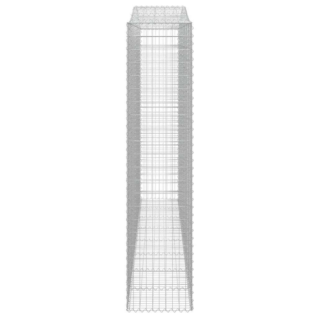 vidaXL Coșuri gabion arcuite, 5 buc, 400x50x220/240cm, fier galvanizat