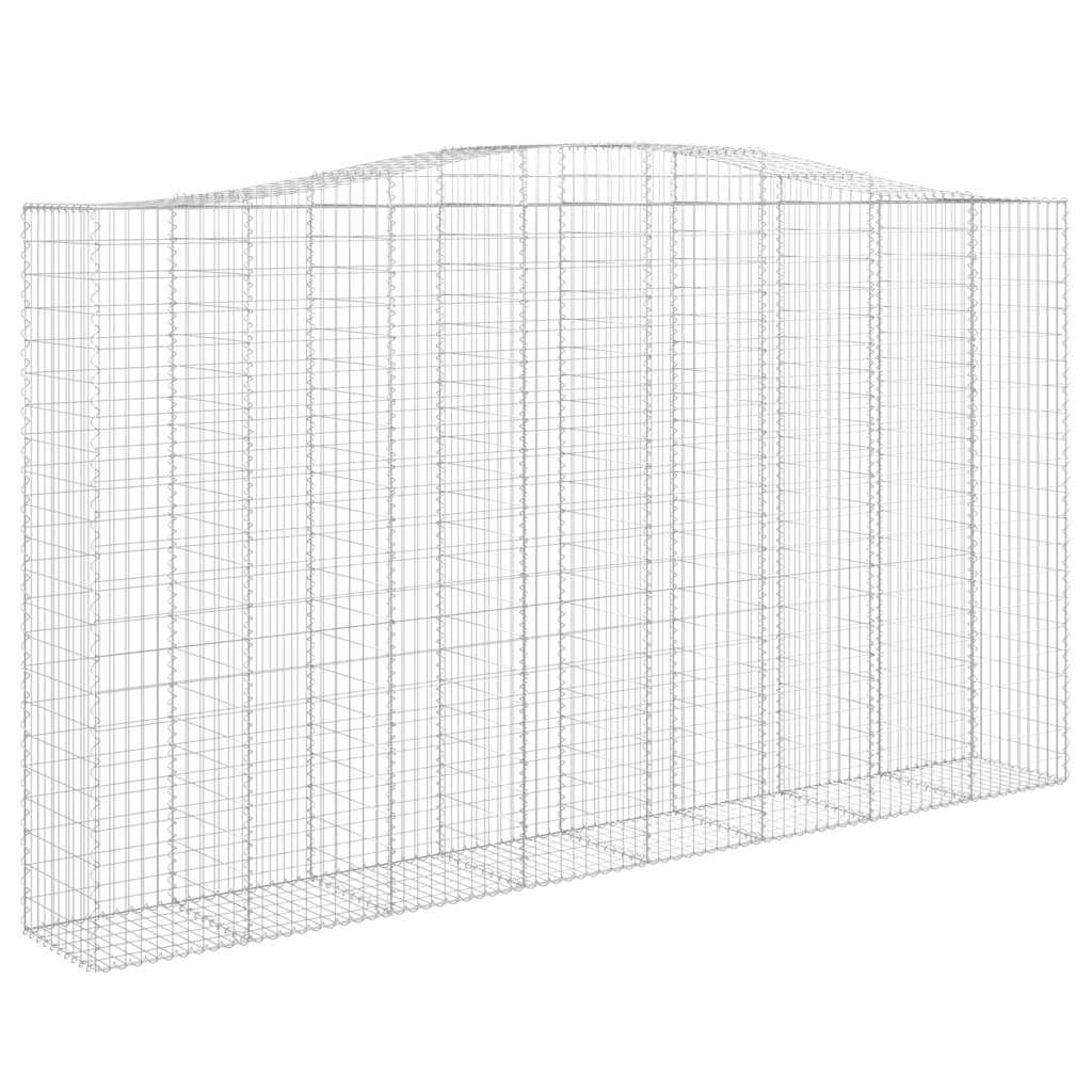 vidaXL Coșuri gabion arcuite, 6 buc, 400x50x220/240cm, fier galvanizat
