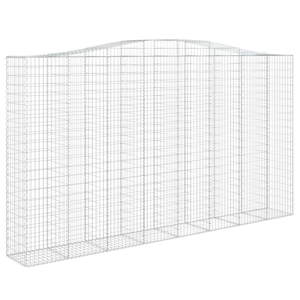 vidaXL Coșuri gabion arcuite, 10 buc 400x50x220/240cm, fier galvanizat