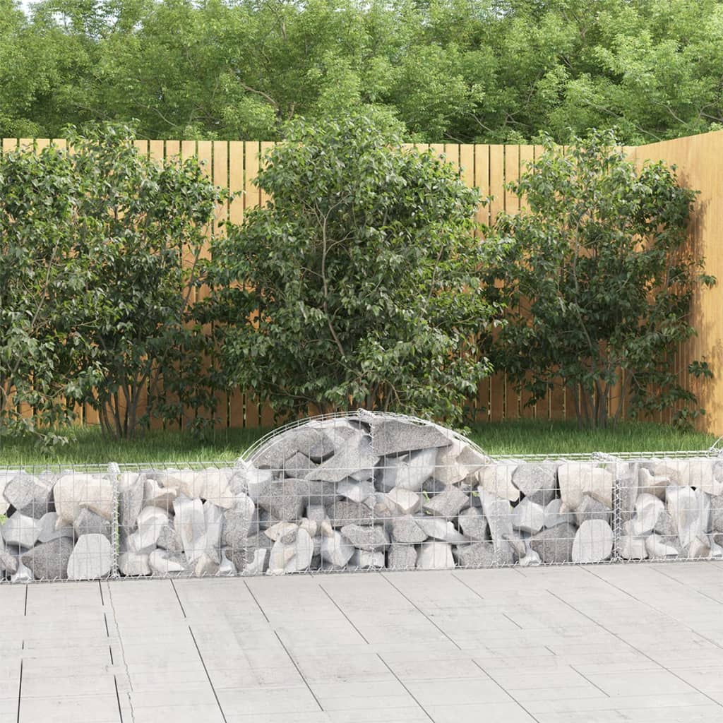 vidaXL Coșuri gabion arcuite 18 buc, 200x30x40/60 cm, fier galvanizat vidaXL Coșuri gabion arcuite 18 buc, 200x30x40/60 cm, fier galvanizat