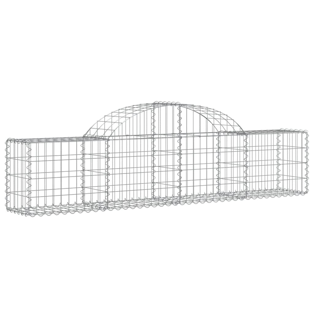 vidaXL Coșuri gabion arcuite 25 buc, 200x30x40/60 cm, fier galvanizat