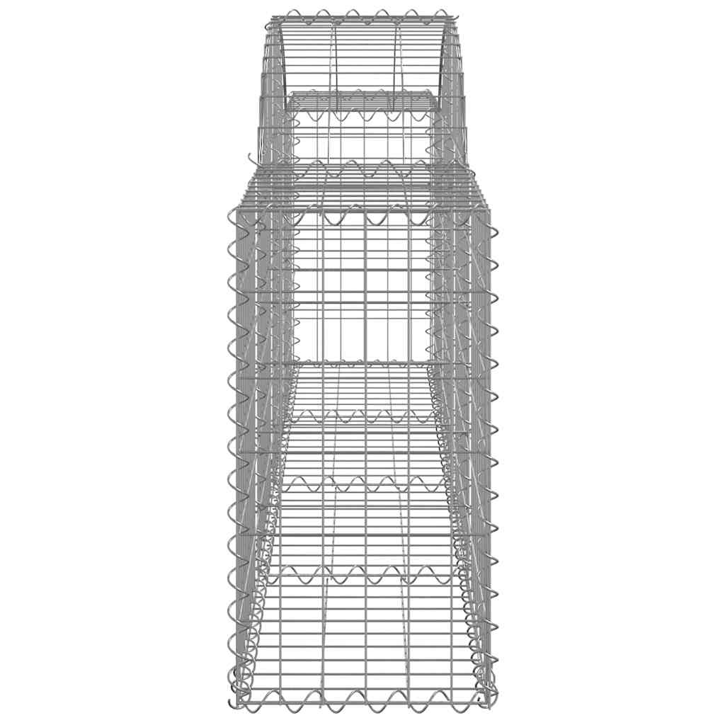 vidaXL Coșuri gabion arcuite 7 buc, 200x30x60/80 cm, fier galvanizat vidaXL Coșuri gabion arcuite 7 buc, 200x30x60/80 cm, fier galvanizat