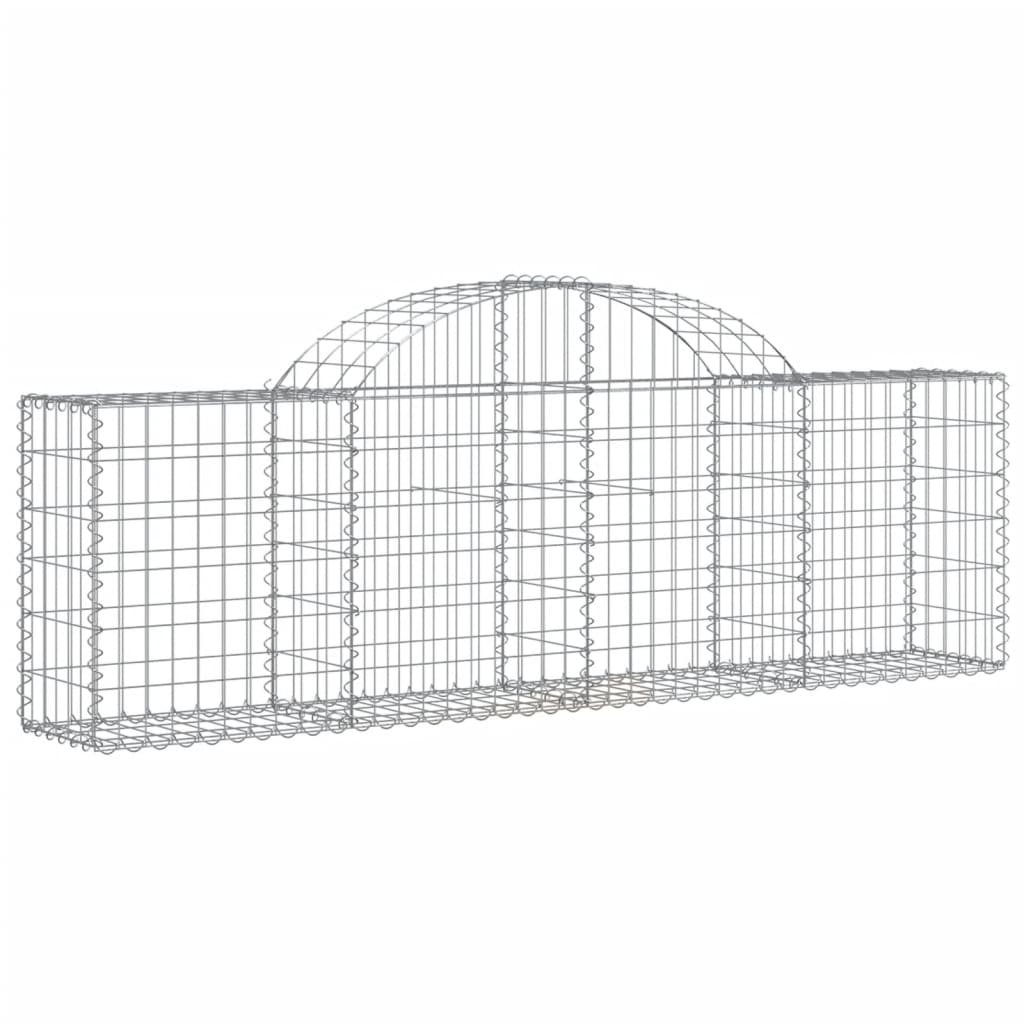vidaXL Coșuri gabion arcuite 11 buc, 200x30x60/80 cm, fier galvanizat vidaXL Coșuri gabion arcuite 11 buc, 200x30x60/80 cm, fier galvanizat