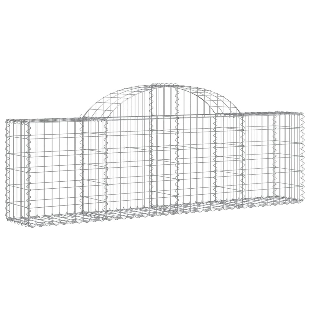 vidaXL Coșuri gabion arcuite 25 buc, 200x30x60/80 cm, fier galvanizat vidaXL Coșuri gabion arcuite 25 buc, 200x30x60/80 cm, fier galvanizat