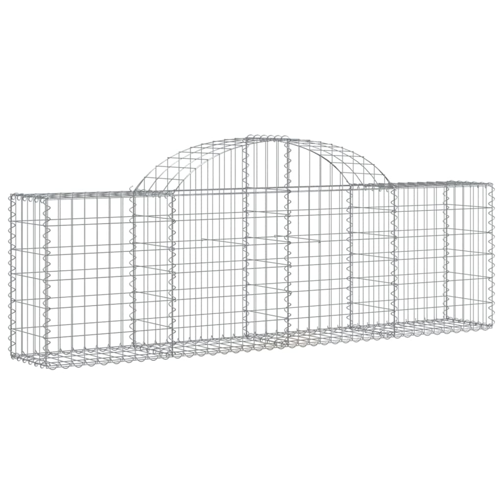 vidaXL Coșuri gabion arcuite 50 buc, 200x30x60/80 cm, fier galvanizat