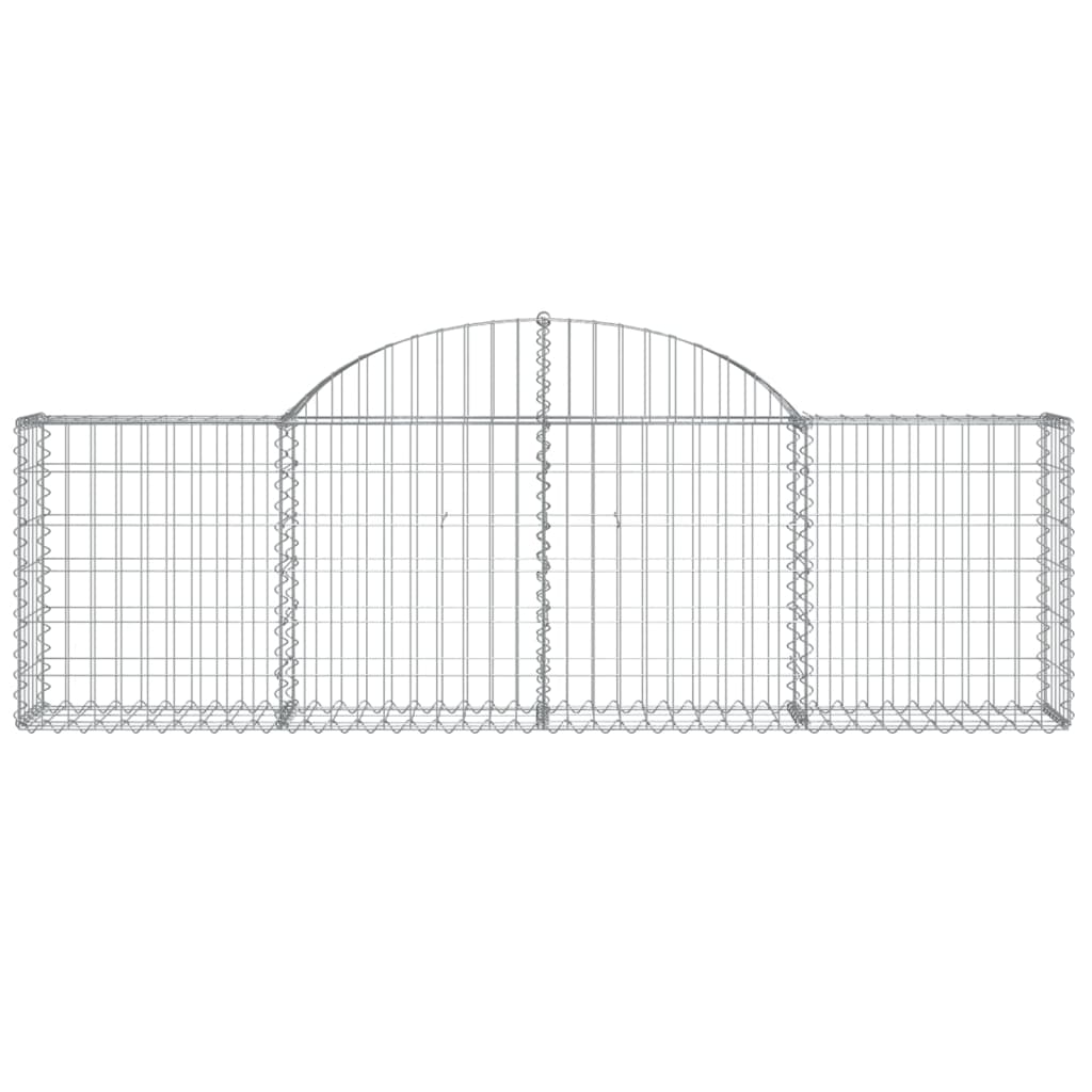 vidaXL Coșuri gabion arcuite 50 buc, 200x30x60/80 cm, fier galvanizat