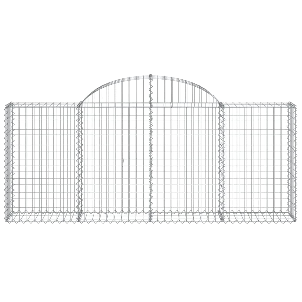 vidaXL Coșuri gabion arcuite 10 buc, 200x30x80/100cm, fier galvanizat vidaXL Coșuri gabion arcuite 10 buc, 200x30x80/100cm, fier galvanizat