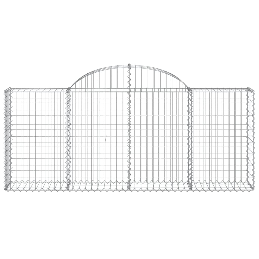 vidaXL Coșuri gabion arcuite 11 buc, 200x30x80/100cm, fier galvanizat