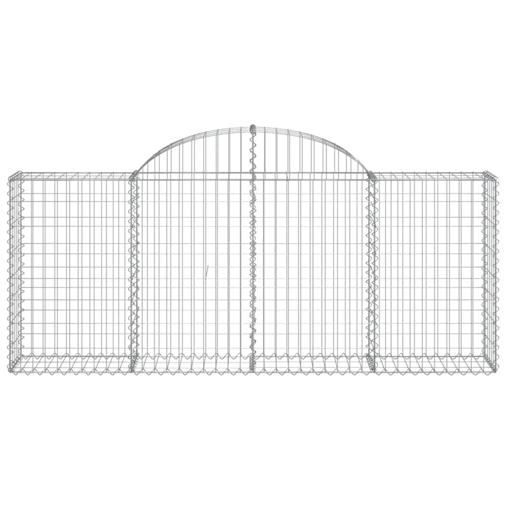 vidaXL Coșuri gabion arcuite 13 buc, 200x30x80/100cm, fier galvanizat vidaXL Coșuri gabion arcuite 13 buc, 200x30x80/100cm, fier galvanizat
