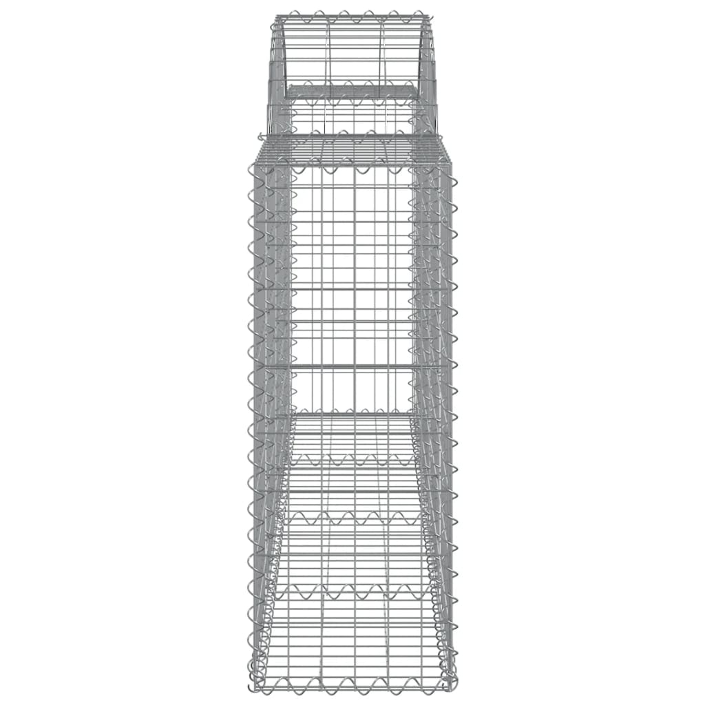 vidaXL Coșuri gabion arcuite 14 buc, 200x30x80/100cm, fier galvanizat