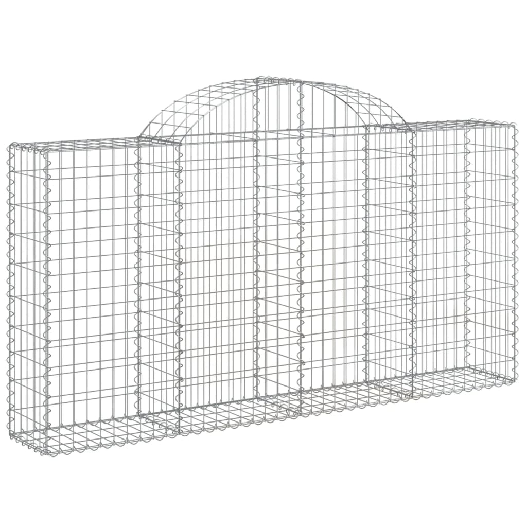 vidaXL Coșuri gabion arcuite 4 buc, 200x30x100/120 cm fier galvanizat