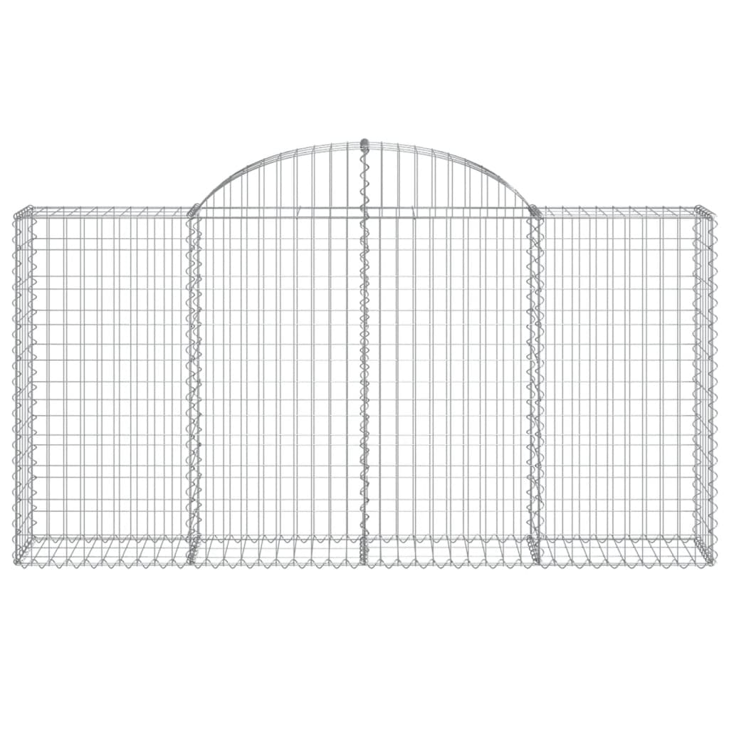 vidaXL Coșuri gabion arcuite 7 buc, 200x30x100/120 cm fier galvanizat vidaXL Coșuri gabion arcuite 7 buc, 200x30x100/120 cm fier galvanizat