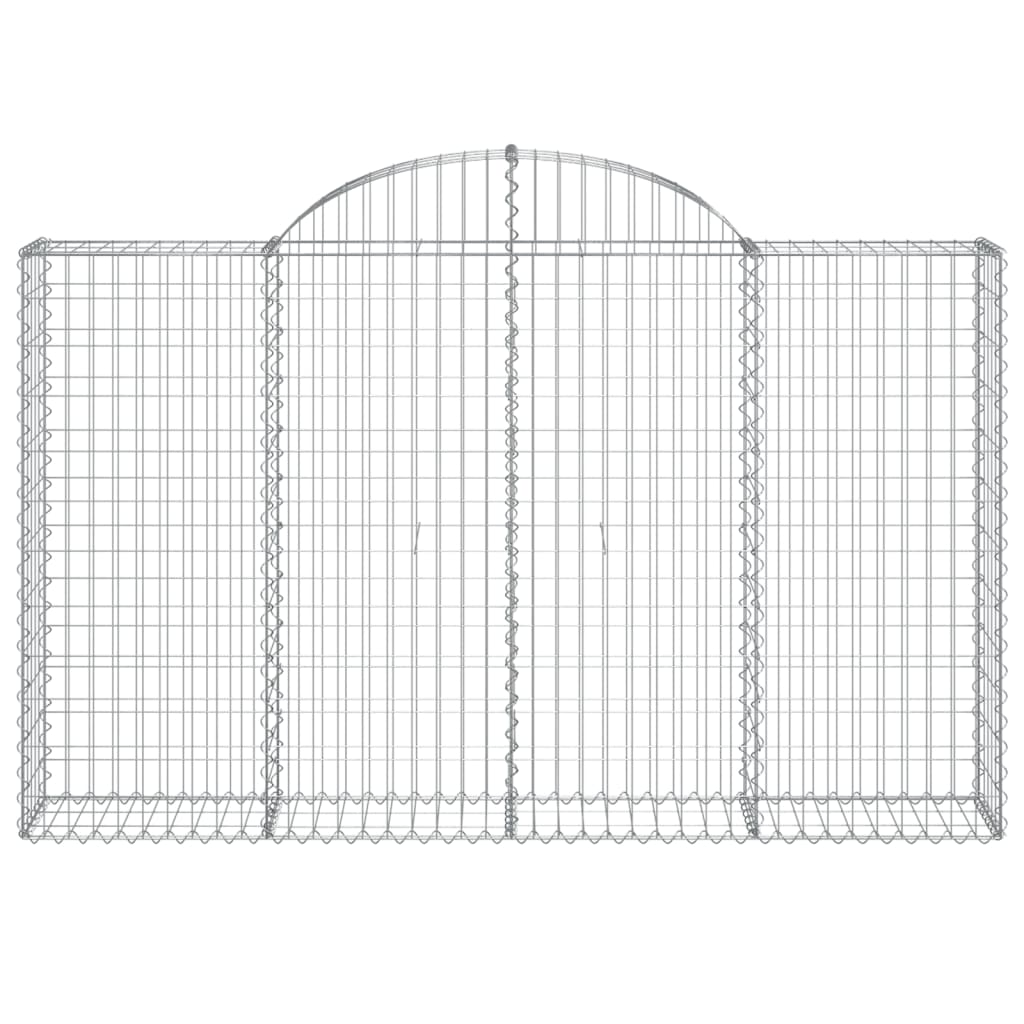 vidaXL Coșuri gabion arcuite 13 buc, 200x30x120/140cm, fier galvanizat