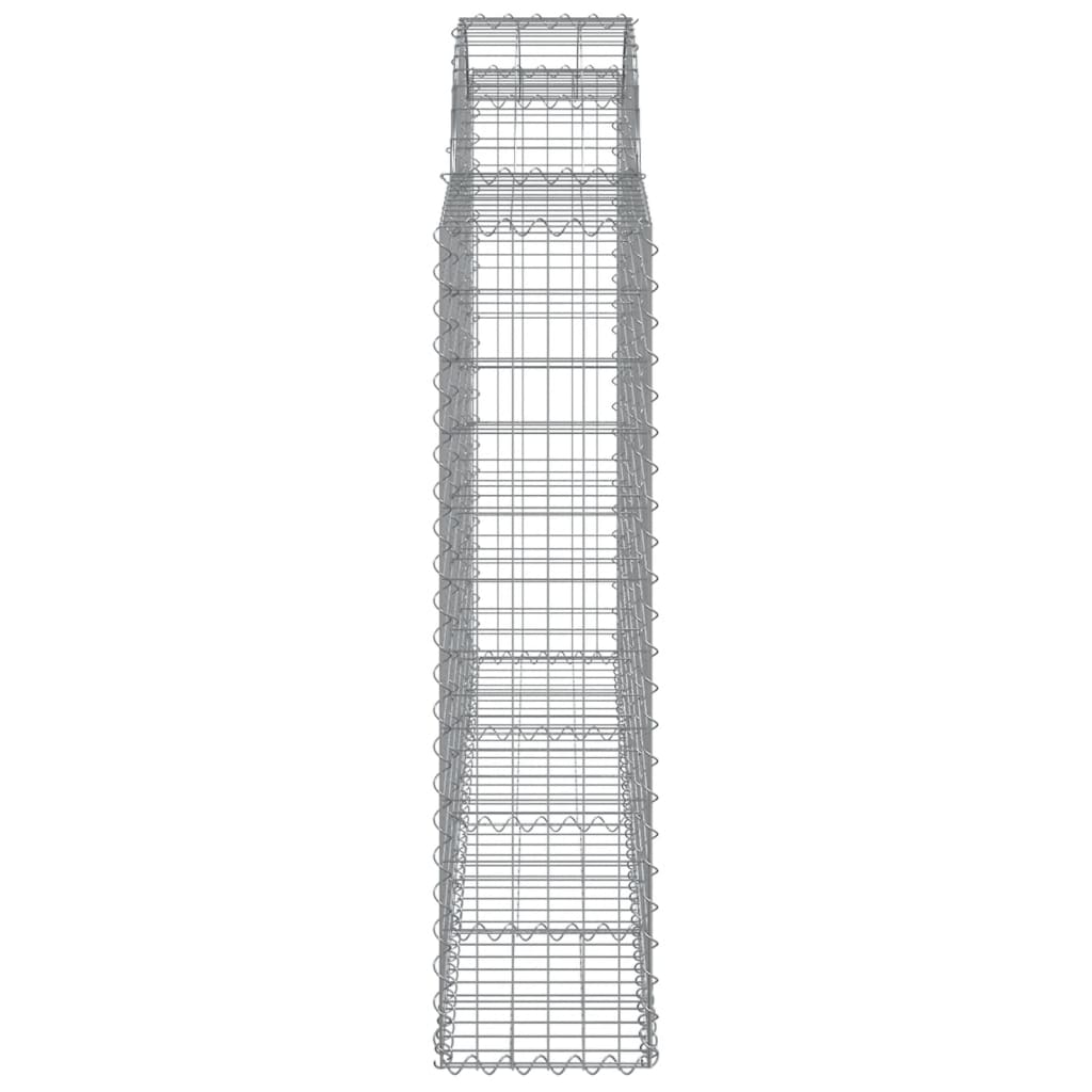 vidaXL Coșuri gabion arcuite 18 buc, 200x30x120/140cm, fier galvanizat vidaXL Coșuri gabion arcuite 18 buc, 200x30x120/140cm, fier galvanizat