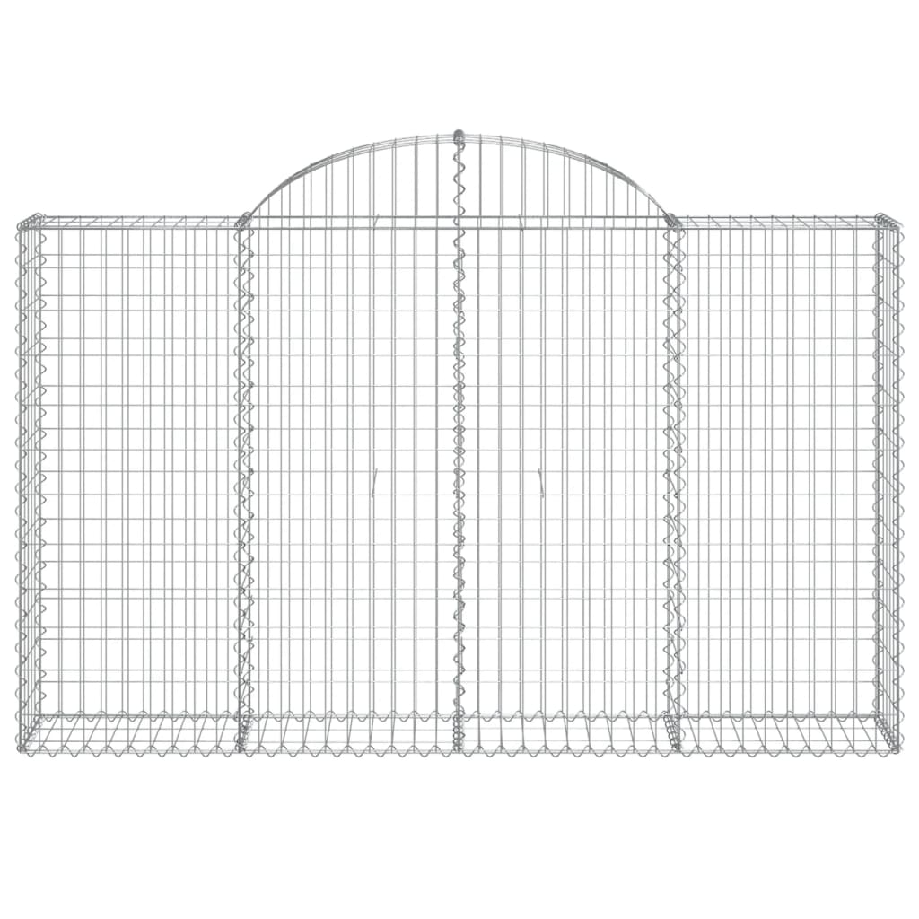 vidaXL Coșuri gabion arcuite 25 buc. 200x30x120/140 cm fier galvanizat