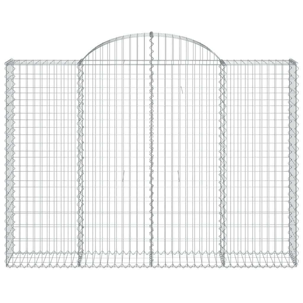vidaXL Coșuri gabion arcuite 7 buc, 200x30x140/160cm, fier galvanizat vidaXL Coșuri gabion arcuite 7 buc, 200x30x140/160cm, fier galvanizat