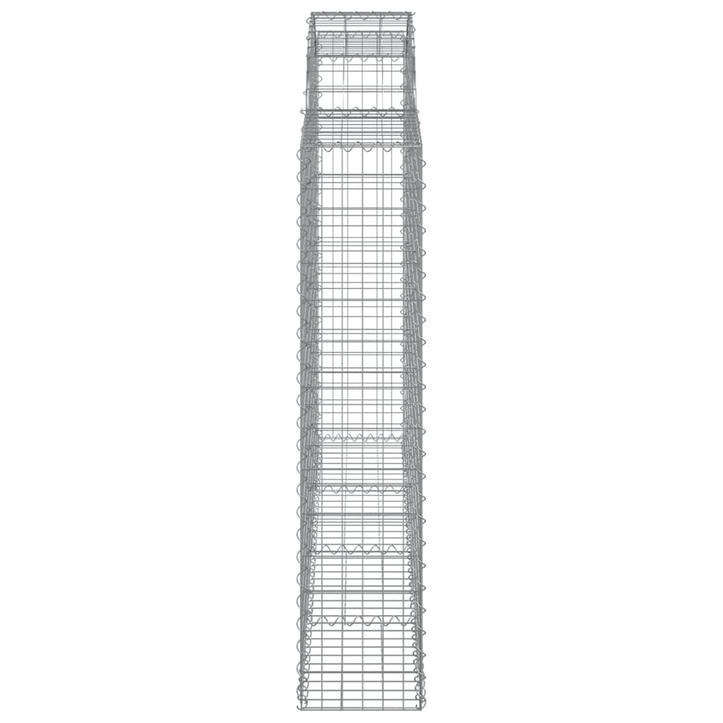 vidaXL Coșuri gabion arcuite 7 buc, 200x30x140/160cm, fier galvanizat vidaXL Coșuri gabion arcuite 7 buc, 200x30x140/160cm, fier galvanizat