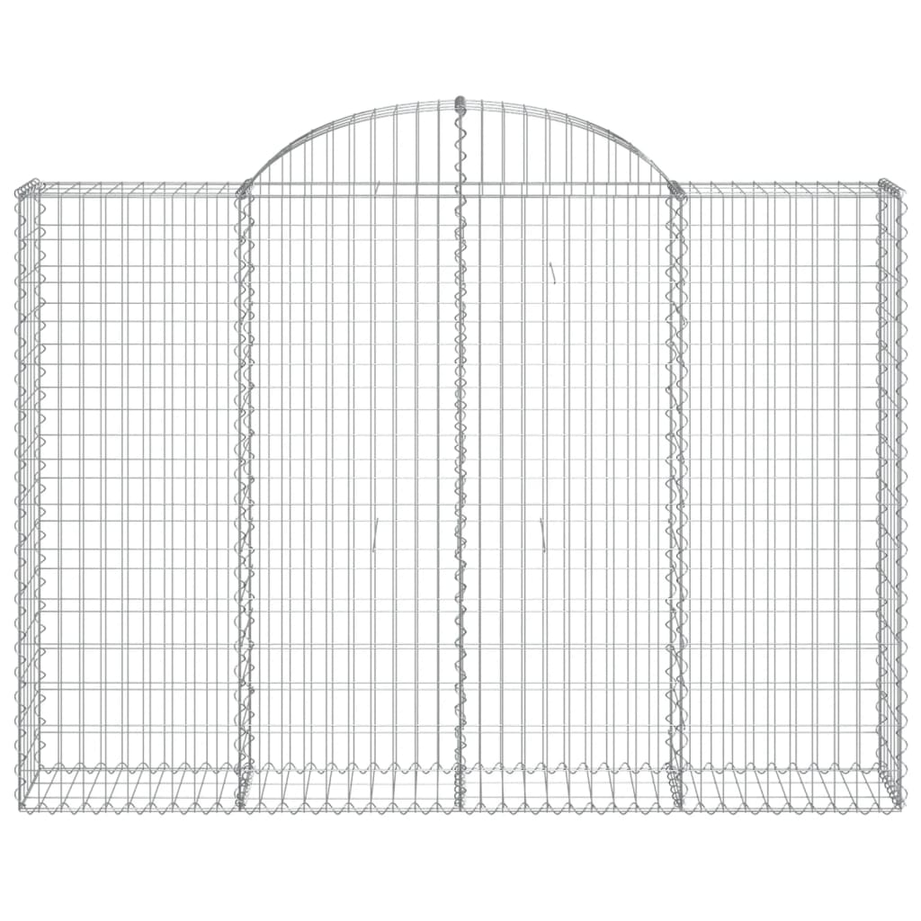 vidaXL Coșuri gabion arcuite 8 buc, 200x30x140/160cm, fier galvanizat vidaXL Coșuri gabion arcuite 8 buc, 200x30x140/160cm, fier galvanizat