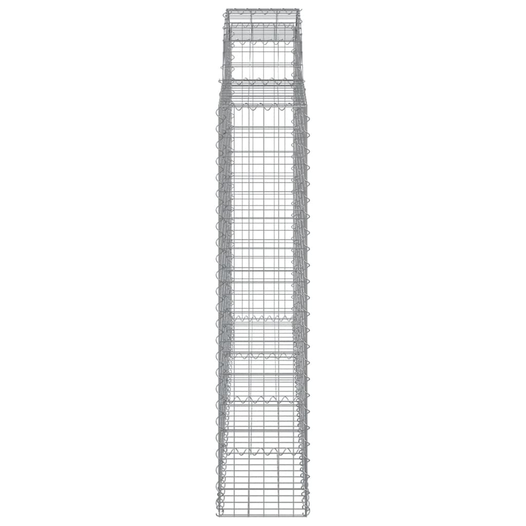 vidaXL Coșuri gabion arcuite 8 buc, 200x30x140/160cm, fier galvanizat vidaXL Coșuri gabion arcuite 8 buc, 200x30x140/160cm, fier galvanizat