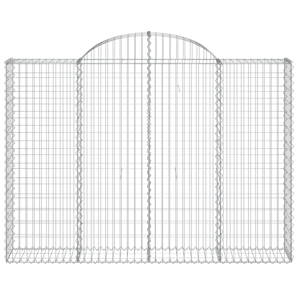 vidaXL Coșuri gabion arcuite 10 buc, 200x30x140/160cm, fier galvanizat vidaXL Coșuri gabion arcuite 10 buc, 200x30x140/160cm, fier galvanizat