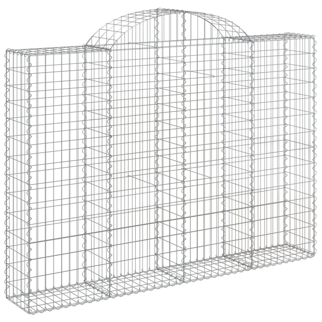 vidaXL Coșuri gabion arcuite 11 buc, 200x30x140/160cm, fier galvanizat vidaXL Coșuri gabion arcuite 11 buc, 200x30x140/160cm, fier galvanizat