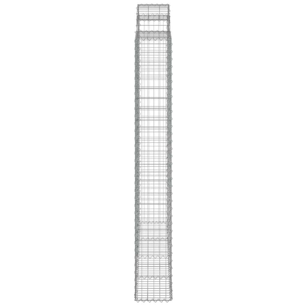 vidaXL Coșuri gabion arcuite, 6 buc 200x30x220/240cm, fier galvanizat