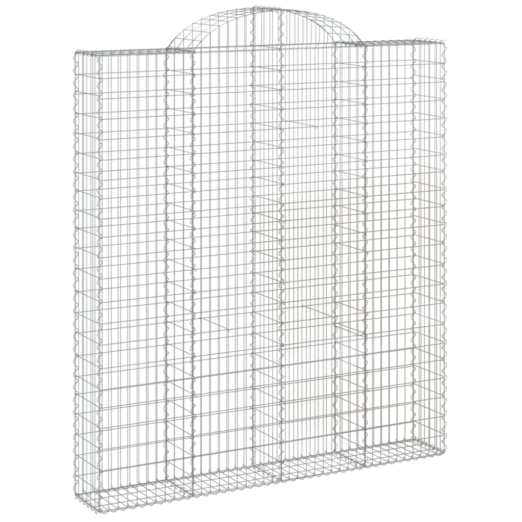 vidaXL Coșuri gabion arcuite,9 buc., 200x30x220/240cm, fier galvanizat