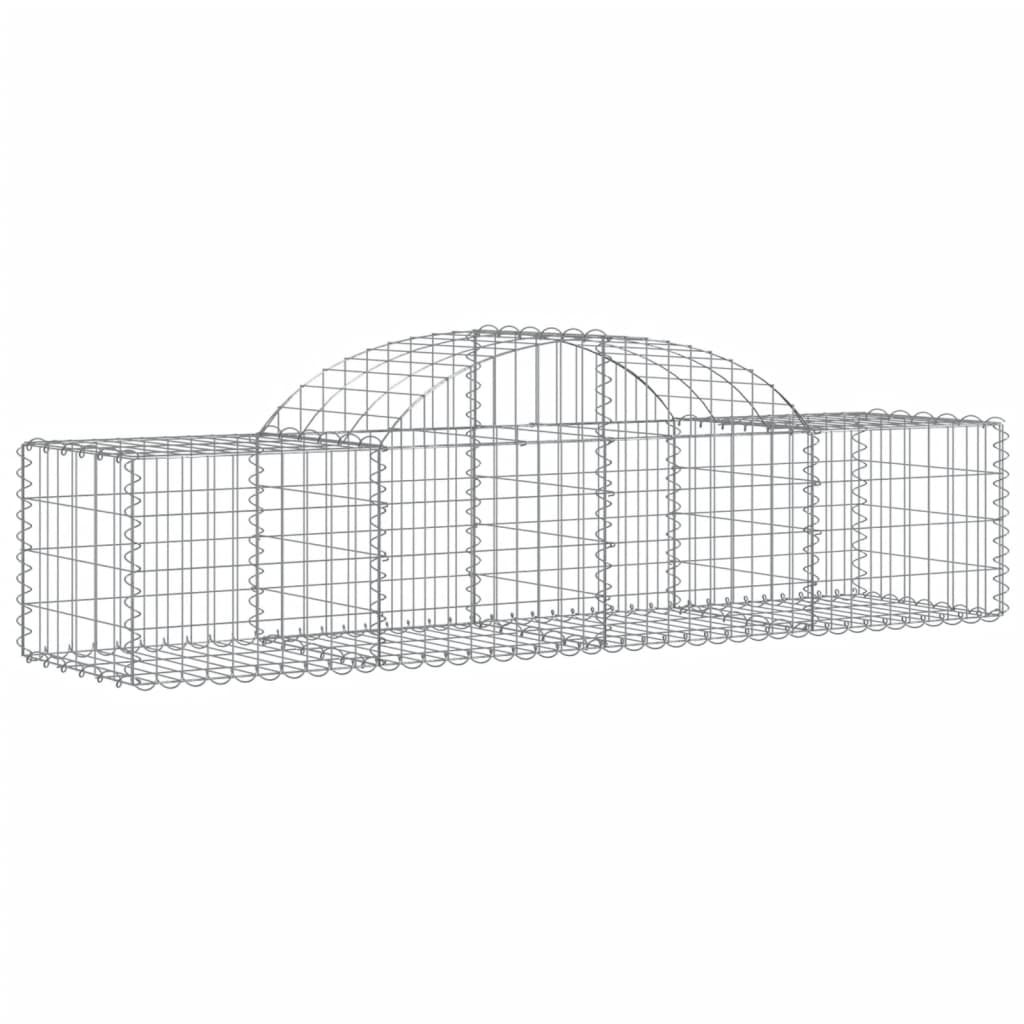 vidaXL Coșuri gabion arcuite 3 buc, 200x50x40/60 cm, fier galvanizat
