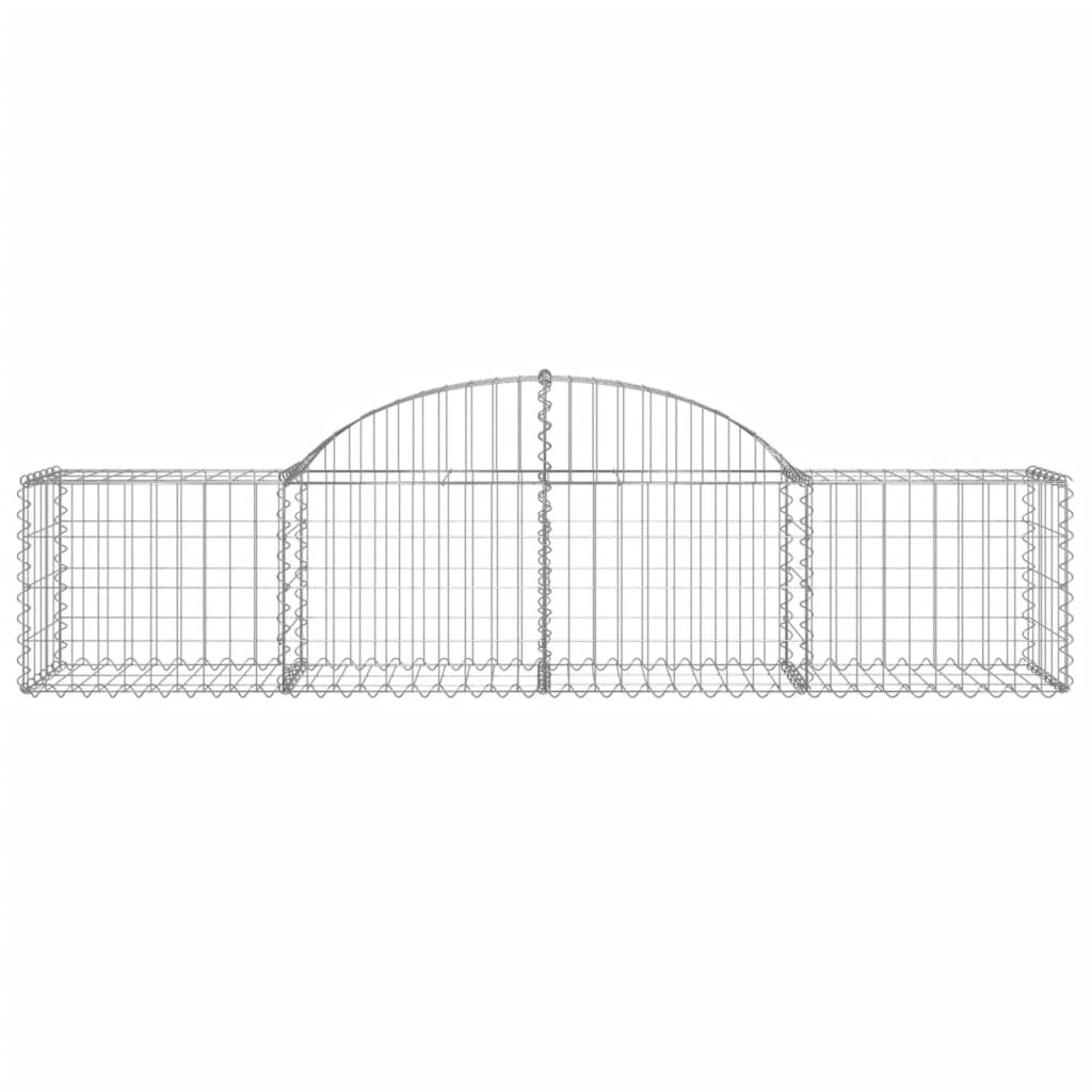 vidaXL Coșuri gabion arcuite 10 buc, 200x50x40/60 cm, fier galvanizat vidaXL Coșuri gabion arcuite 10 buc, 200x50x40/60 cm, fier galvanizat