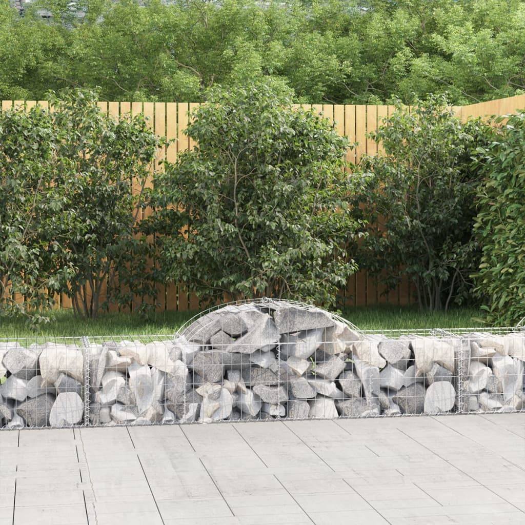vidaXL Coșuri gabion arcuite 10 buc, 200x50x40/60 cm, fier galvanizat vidaXL Coșuri gabion arcuite 10 buc, 200x50x40/60 cm, fier galvanizat