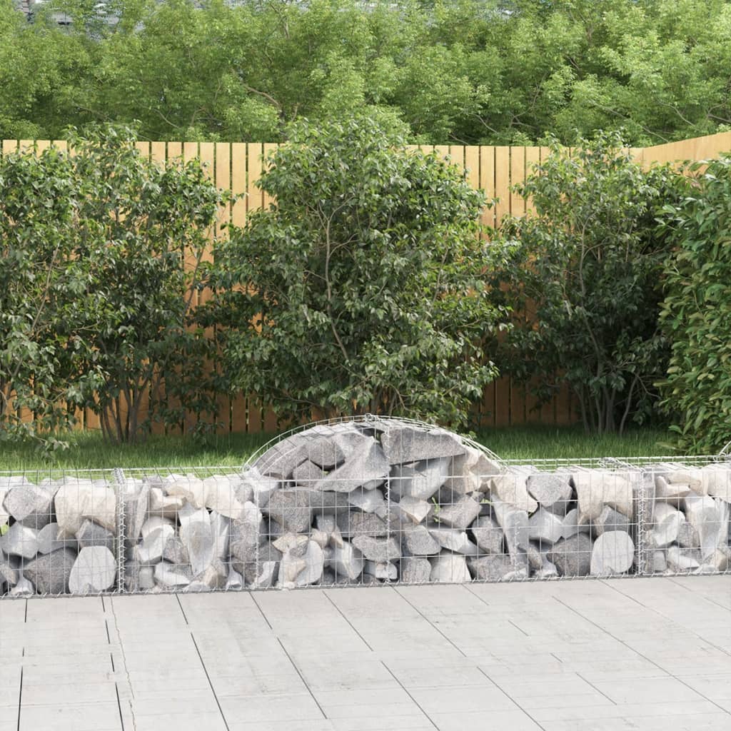 vidaXL Coșuri gabion arcuite 11 buc, 200x50x40/60 cm, fier galvanizat vidaXL Coșuri gabion arcuite 11 buc, 200x50x40/60 cm, fier galvanizat