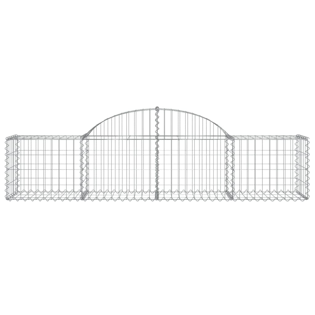 vidaXL Coșuri gabion arcuite 14 buc, 200x50x40/60 cm, fier galvanizat