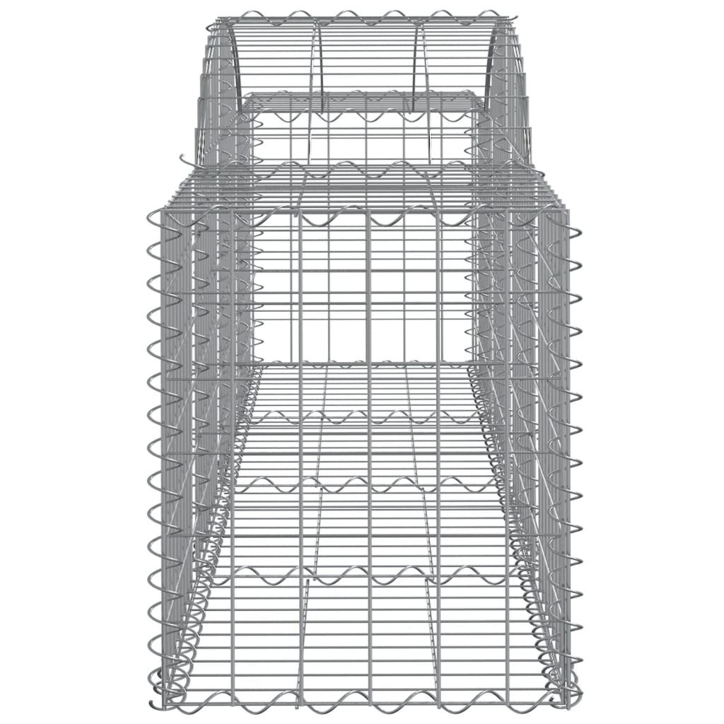 vidaXL Coșuri gabion arcuite 4 buc, 200x50x60/80 cm, fier galvanizat vidaXL Coșuri gabion arcuite 4 buc, 200x50x60/80 cm, fier galvanizat
