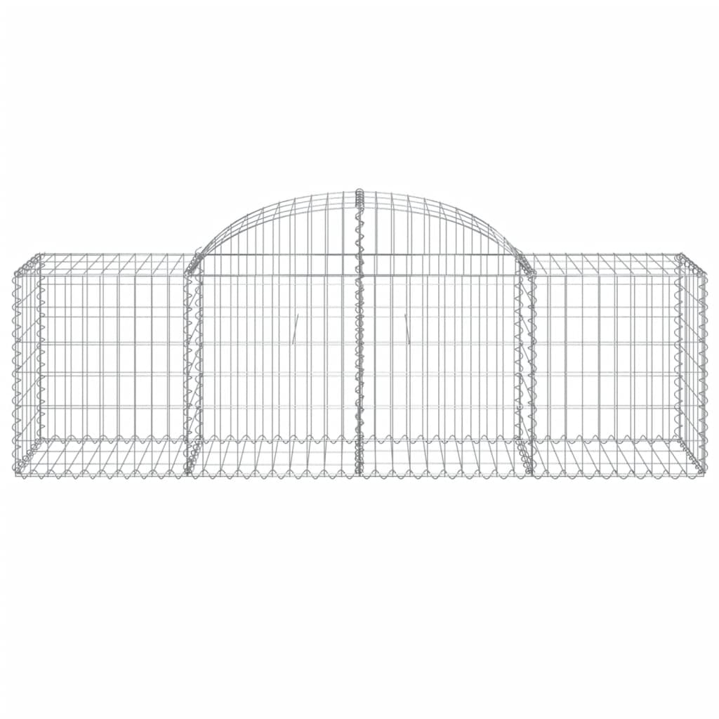 vidaXL Coșuri gabion arcuite 12 buc, 200x50x60/80 cm, fier galvanizat