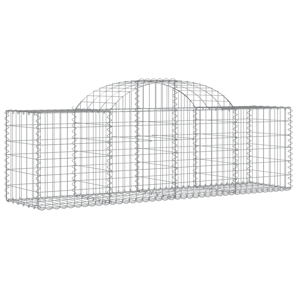 vidaXL Coșuri gabion arcuite 30 buc, 200x50x60/80 cm, fier galvanizat