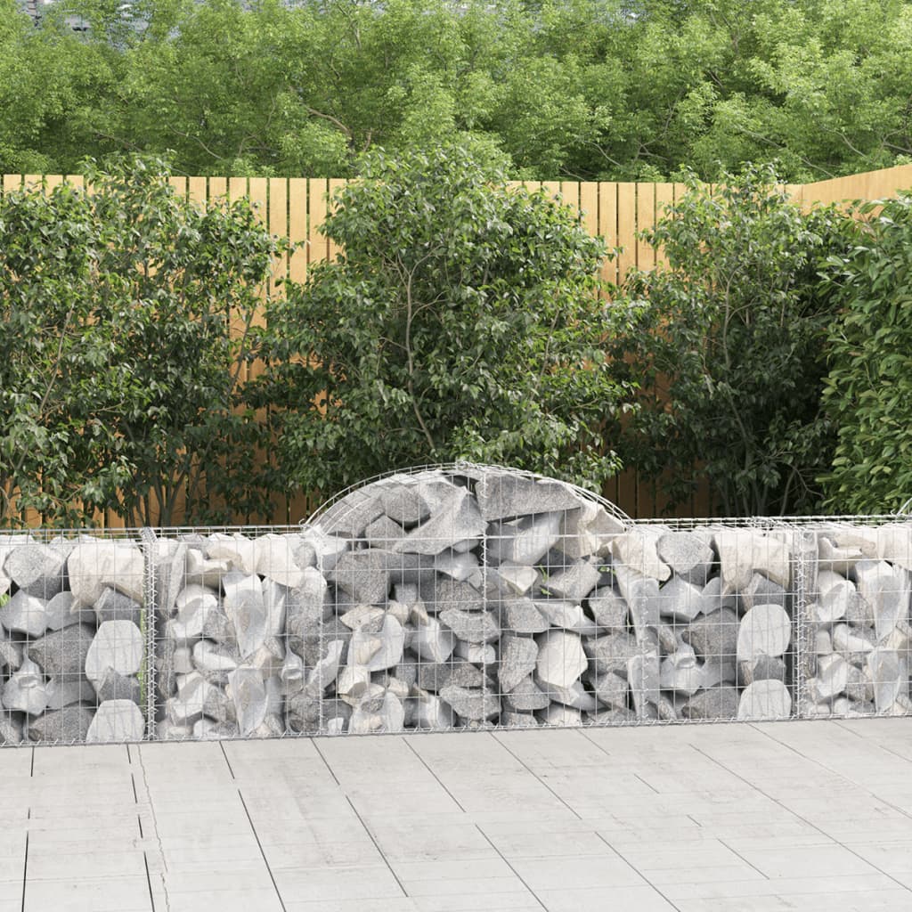 vidaXL Coșuri gabion arcuite 40 buc, 200x50x60/80 cm, fier galvanizat vidaXL Coșuri gabion arcuite 40 buc, 200x50x60/80 cm, fier galvanizat