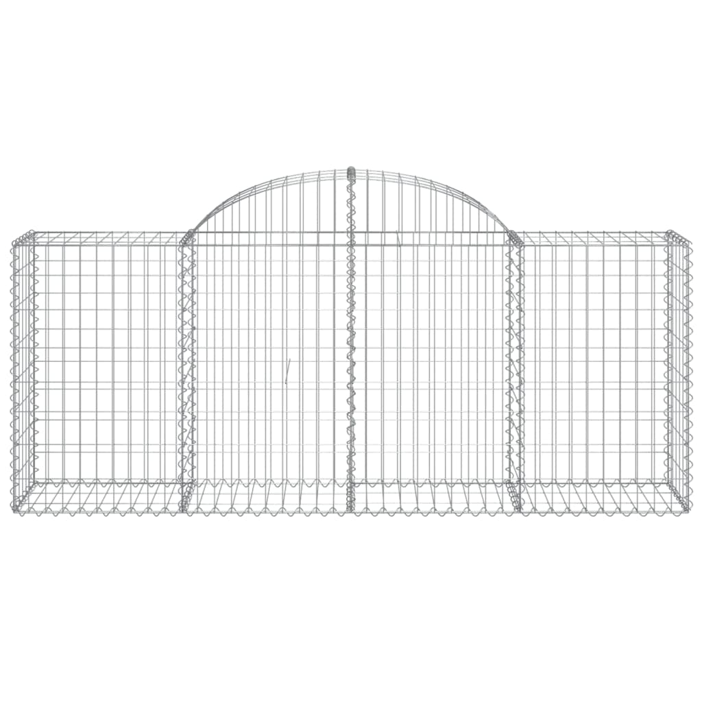 vidaXL Coșuri gabion arcuite 3 buc, 200x50x80/100 cm, fier galvanizat