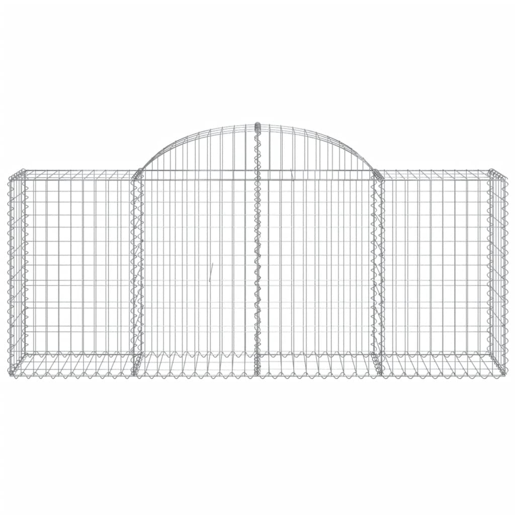 vidaXL Coșuri gabion arcuite 4 buc, 200x50x80/100 cm, fier galvanizat vidaXL Coșuri gabion arcuite 4 buc, 200x50x80/100 cm, fier galvanizat