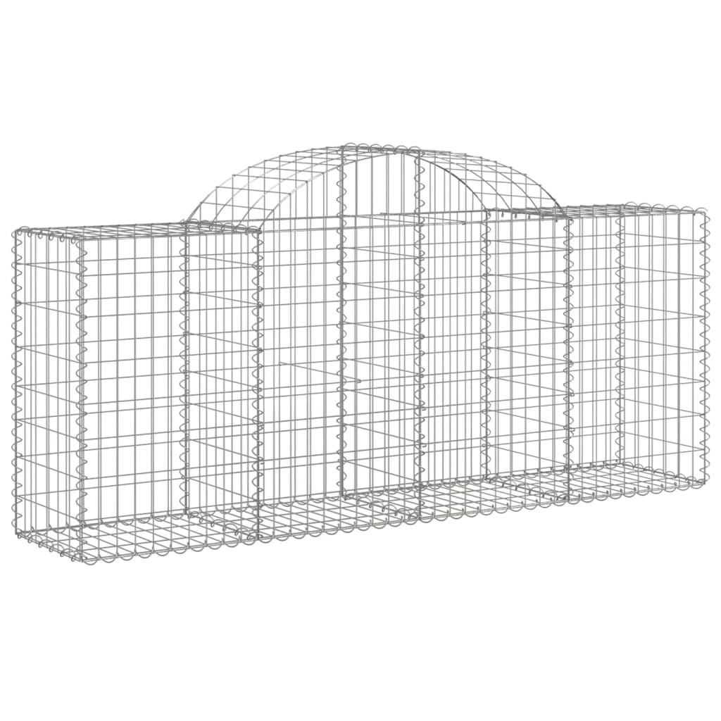 vidaXL Coșuri gabion arcuite 11 buc, 200x50x80/100 cm, fier galvanizat vidaXL Coșuri gabion arcuite 11 buc, 200x50x80/100 cm, fier galvanizat