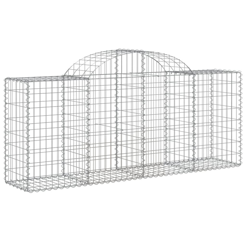 vidaXL Coșuri gabion arcuite 40 buc, 200x50x80/100 cm, fier galvanizat