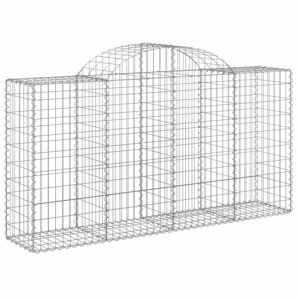 vidaXL Coșuri gabion arcuite 3 buc, 200x50x100/120 cm fier galvanizat