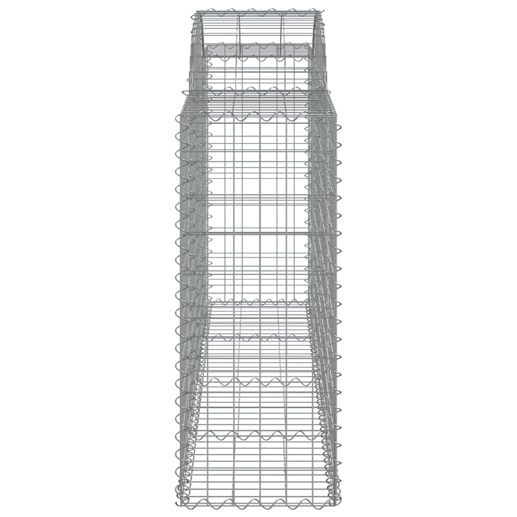 vidaXL Coșuri gabion arcuite 3 buc, 200x50x100/120 cm fier galvanizat