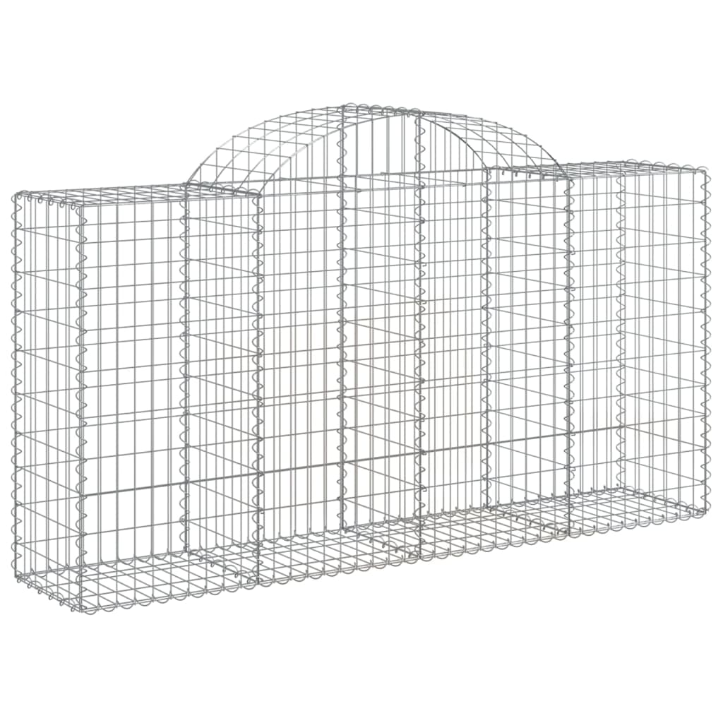 vidaXL Coșuri gabion arcuite 11 buc, 200x50x100/120cm, fier galvanizat vidaXL Coșuri gabion arcuite 11 buc, 200x50x100/120cm, fier galvanizat