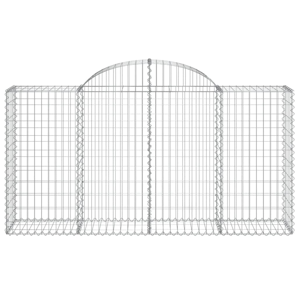 vidaXL Coșuri gabion arcuite 11 buc, 200x50x100/120cm, fier galvanizat vidaXL Coșuri gabion arcuite 11 buc, 200x50x100/120cm, fier galvanizat