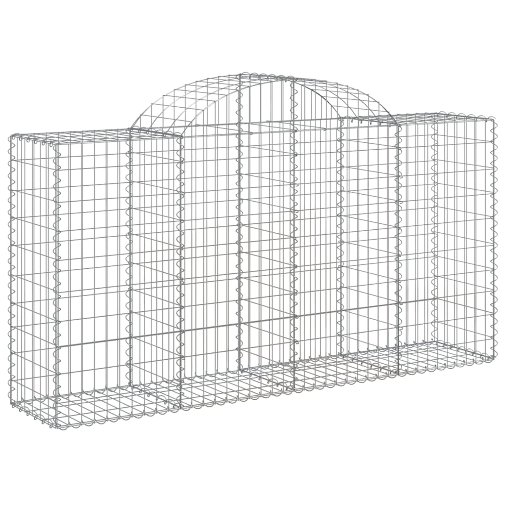 vidaXL Coșuri gabion arcuite 50 buc, 200x50x100/120 cm fier galvanizat
