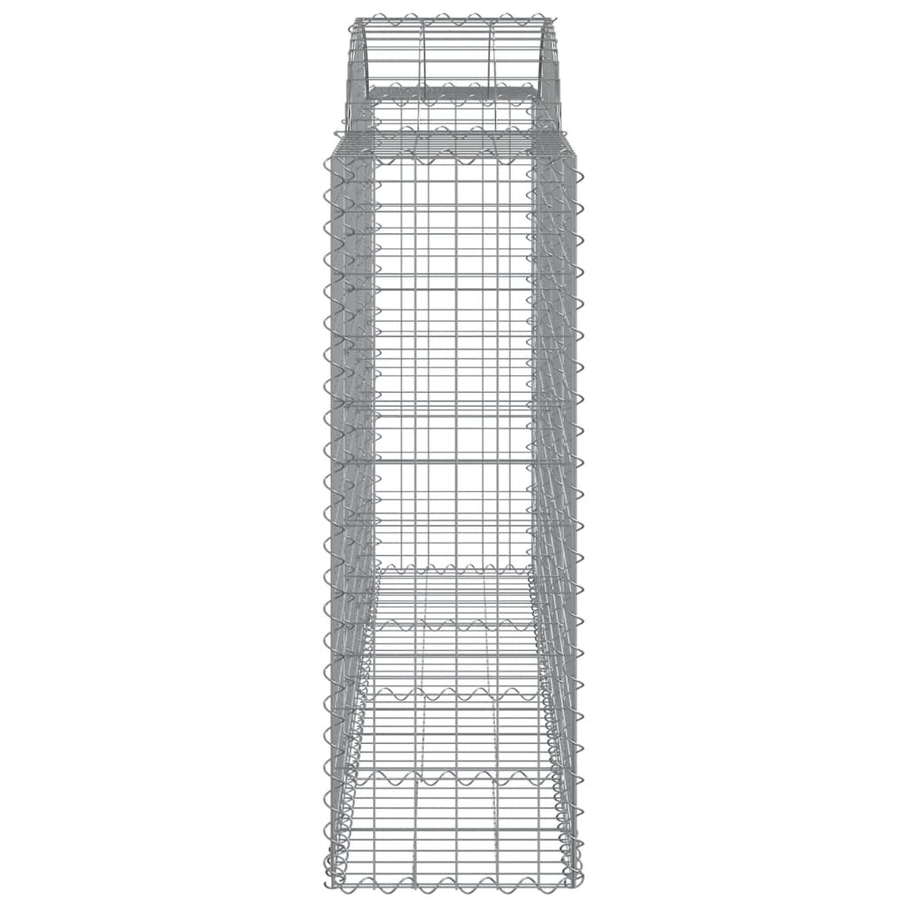 vidaXL Coșuri gabion arcuite 9 buc, 200x50x120/140 cm, fier galvanizat