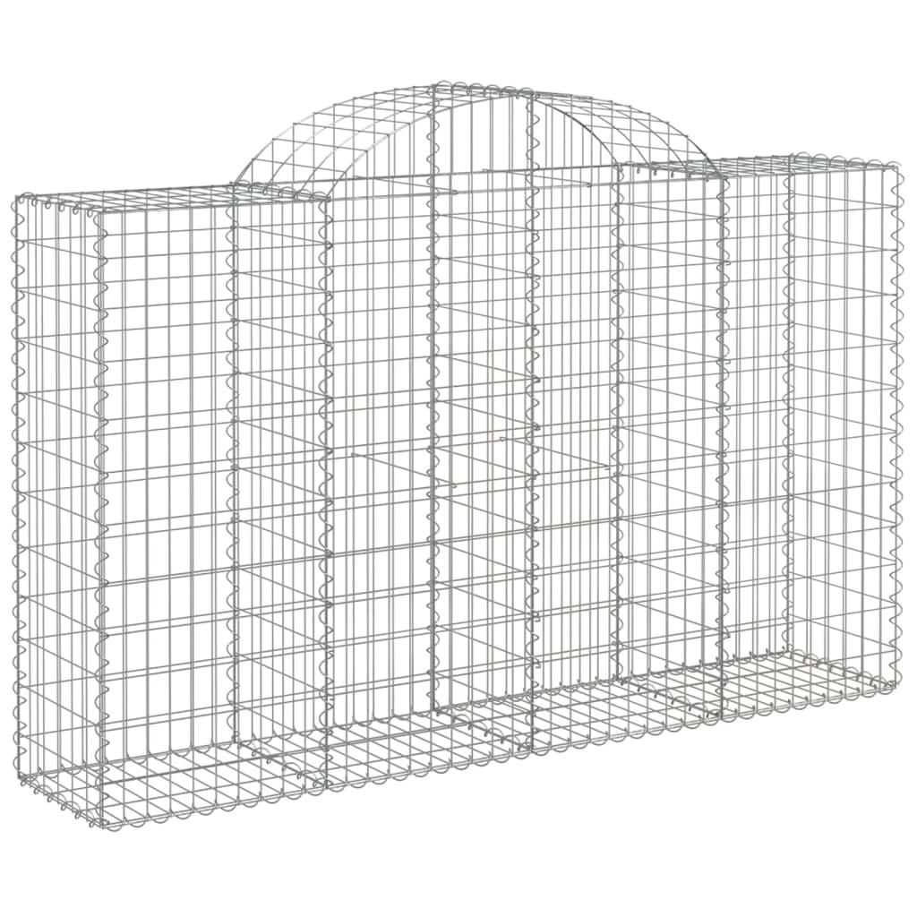 vidaXL Coșuri gabion arcuite 50 buc, 200x50x120/140cm, fier galvanizat