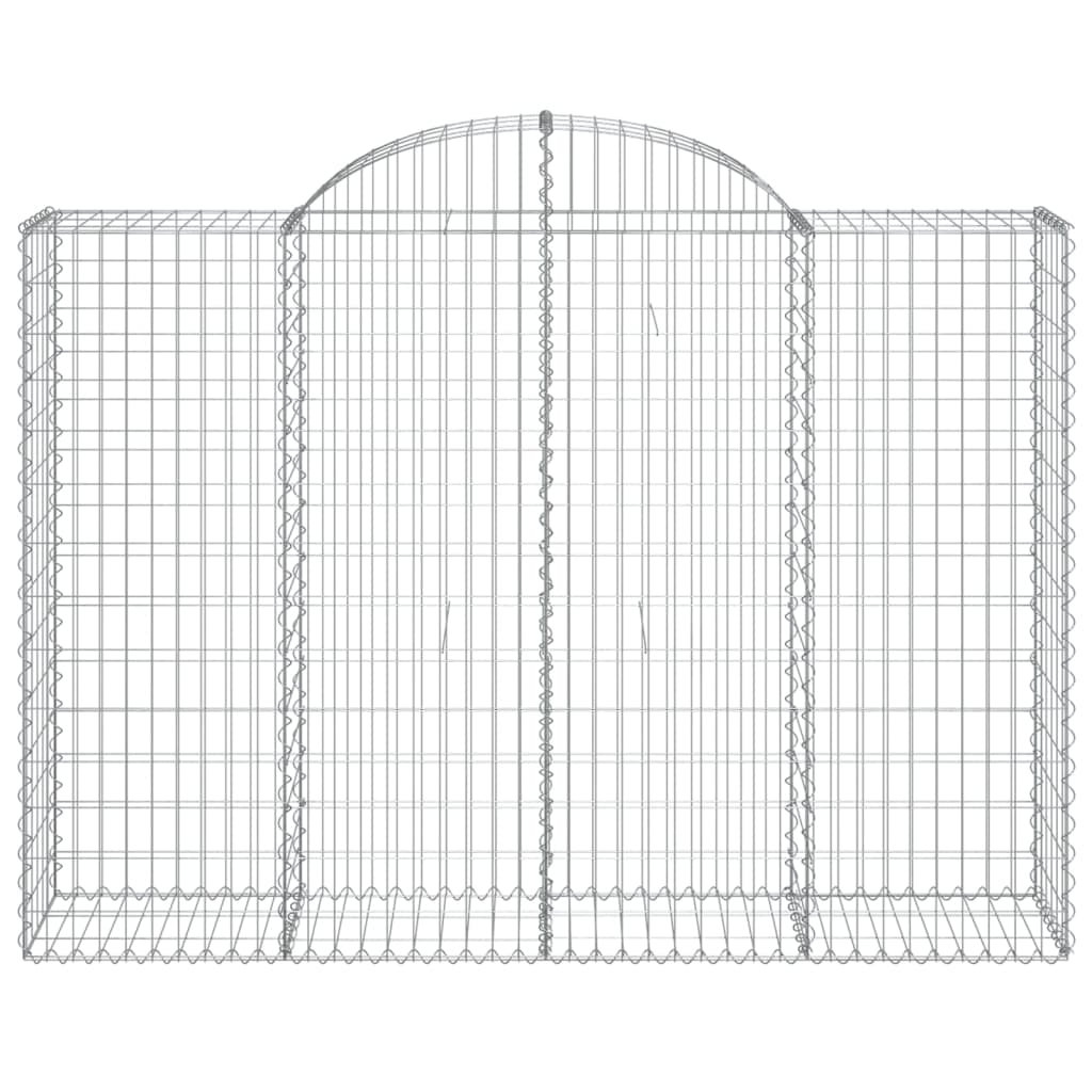 vidaXL Coșuri gabion arcuite 3 buc, 200x50x140/160cm, fier galvanizat