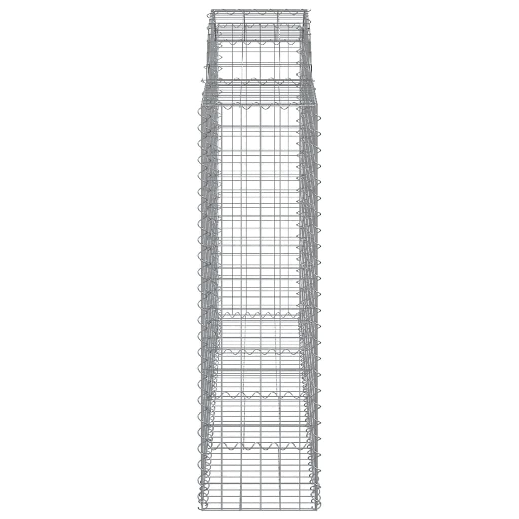 vidaXL Coșuri gabion arcuite 5 buc, 200x50x140/160 cm, fier galvanizat